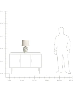 Bordlampe JINNY Keramik Hvid