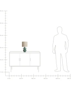 Bordlampe KERULEN Keramik Grøn