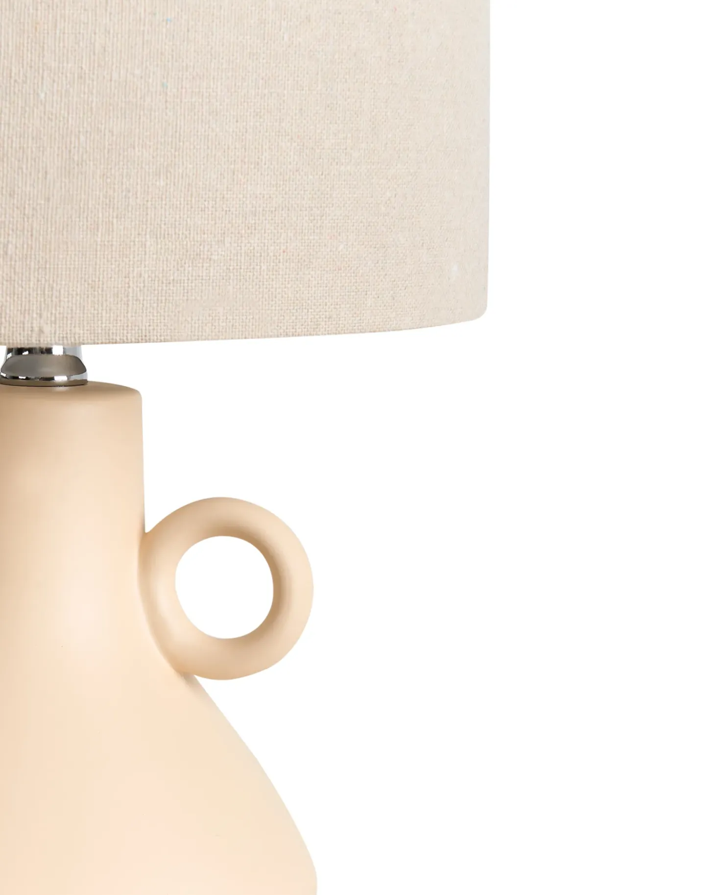 Bordlampe KERULEN Keramik Beige