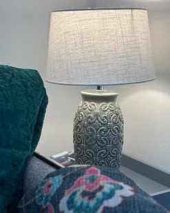Bordlampe KHOPER Keramik Grå