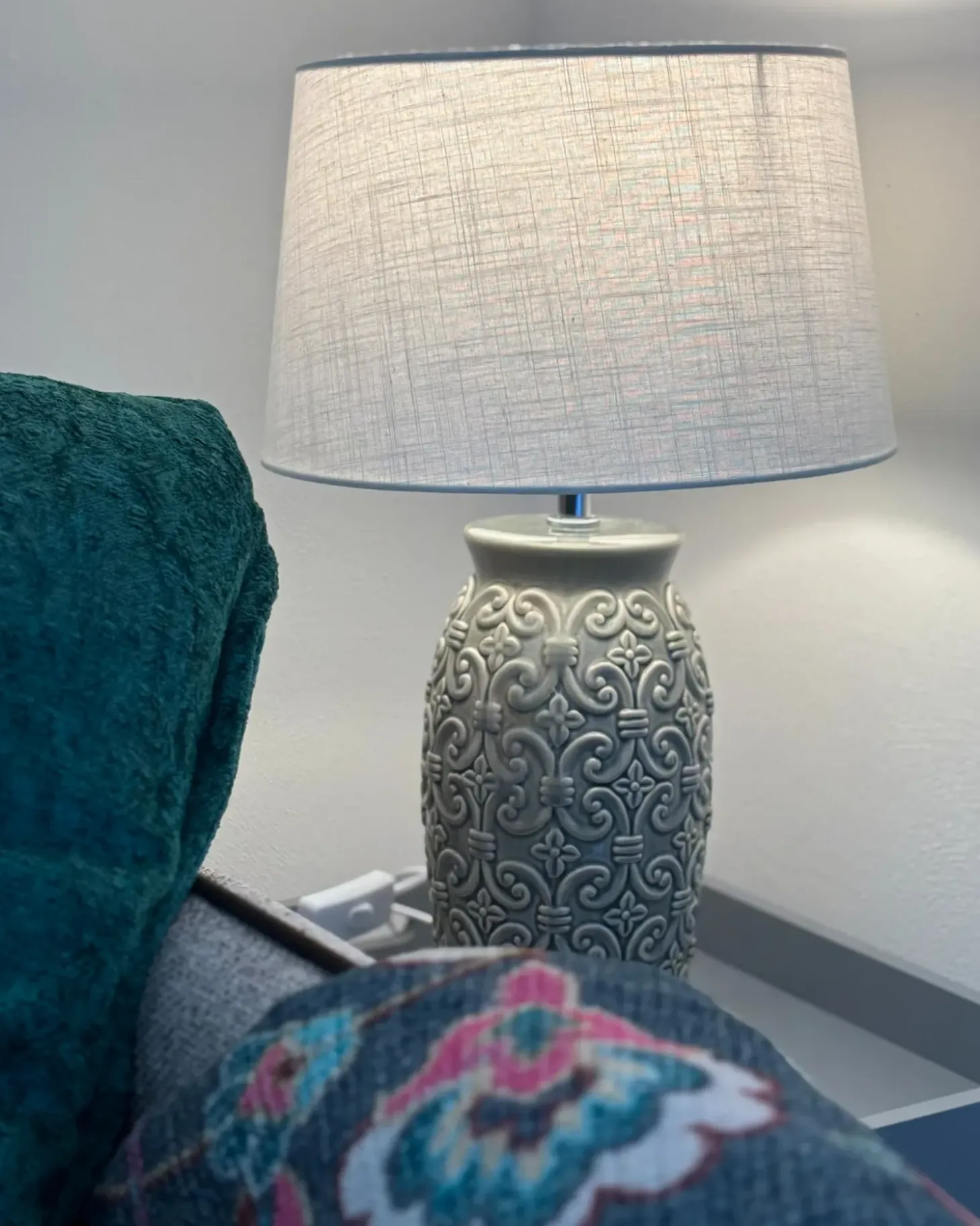 Bordlampe KHOPER Keramik Grå