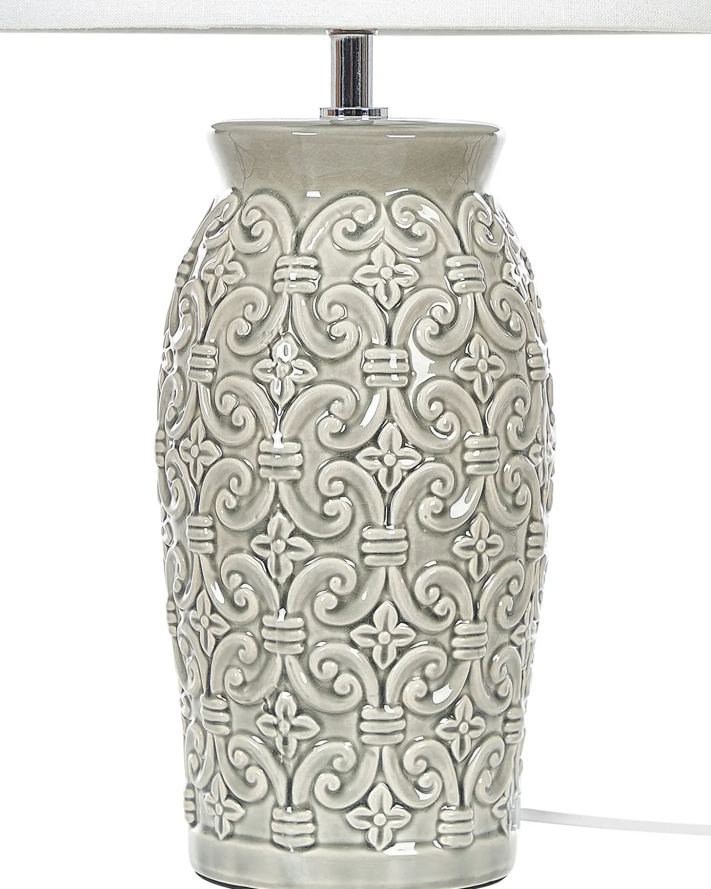 Bordlampe KHOPER Keramik Grå