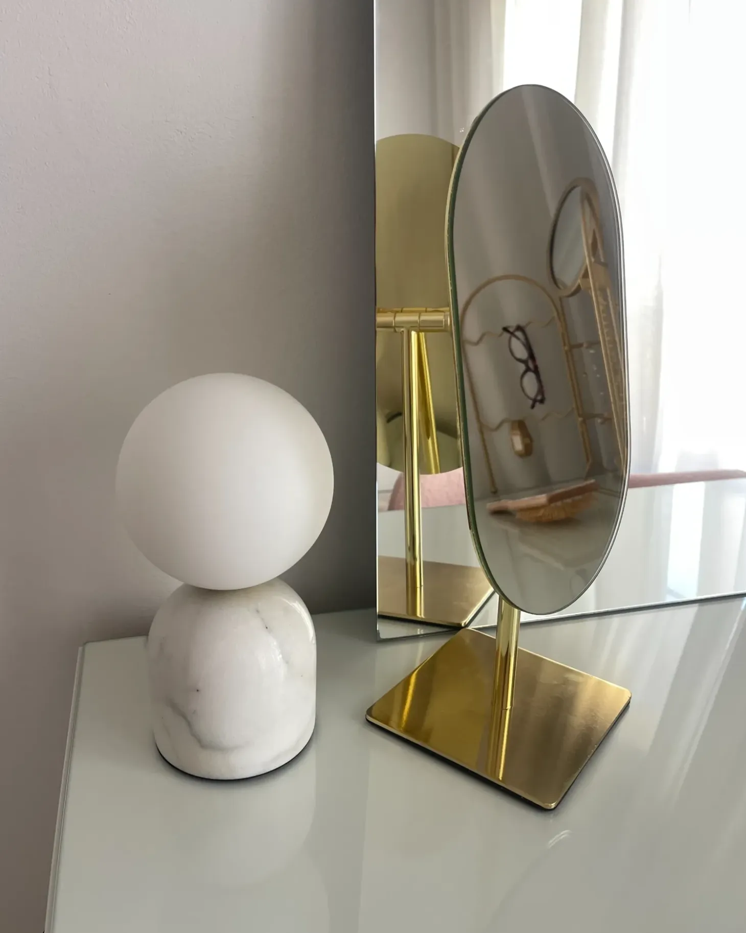 Bordlampe KIWI Sten Hvid