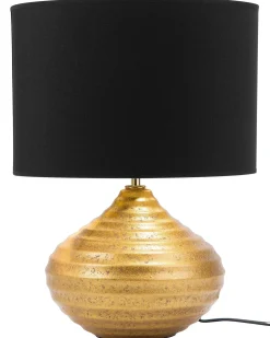 Bordlampe KUBAN Keramik Guld