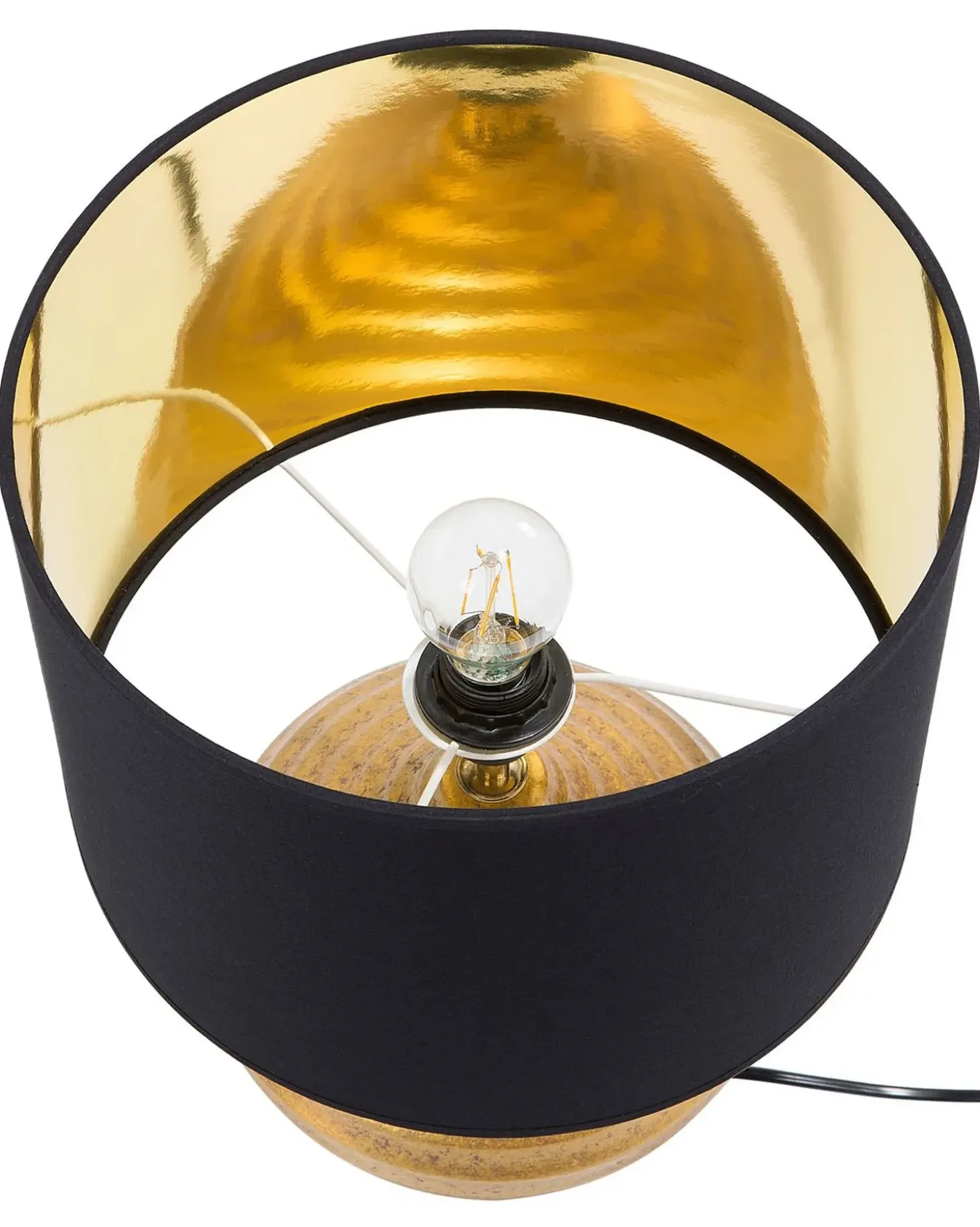 Bordlampe KUBAN Keramik Guld