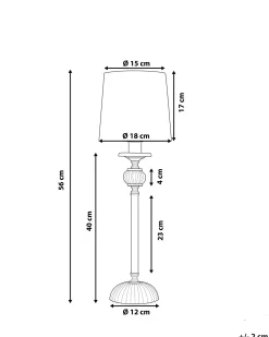 Bordlampe KUBENA Metal Hvid