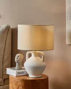 Bordlampe LABRADA Keramik Hvid