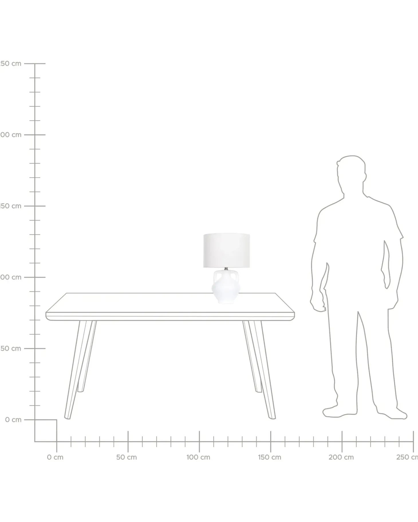 Bordlampe LABRADA Keramik Hvid