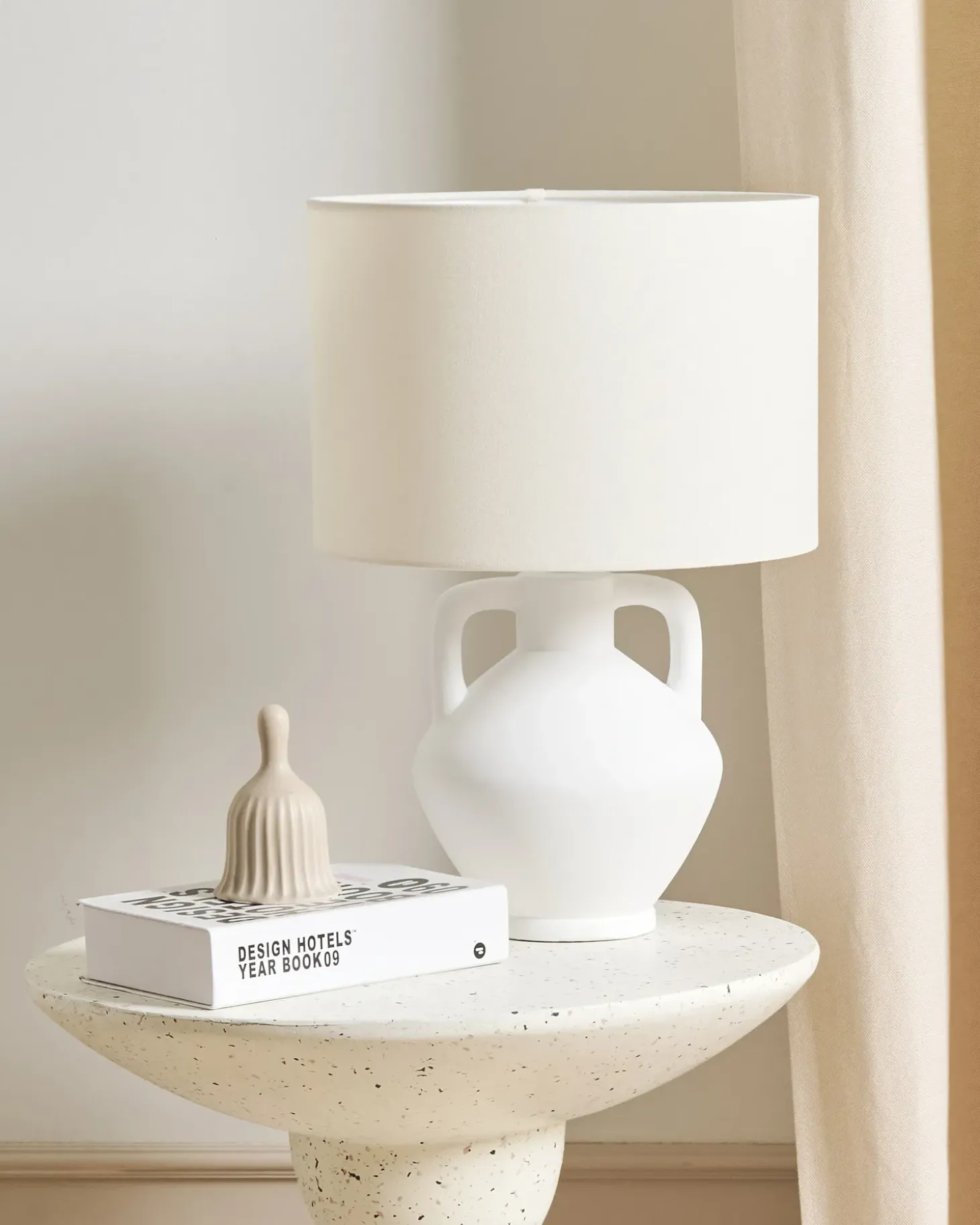 Bordlampe LABRADA Keramik Hvid
