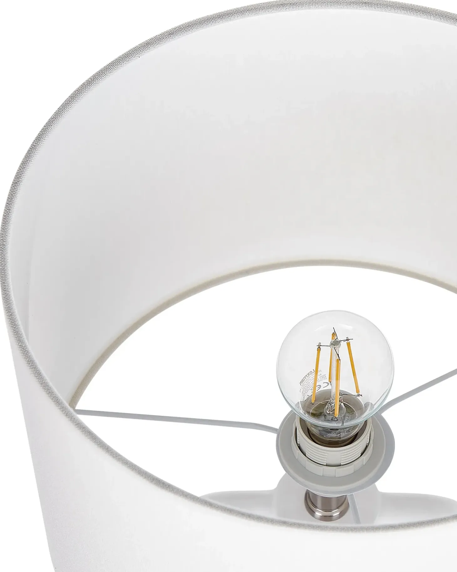Bordlampe LABRADA Keramik Hvid