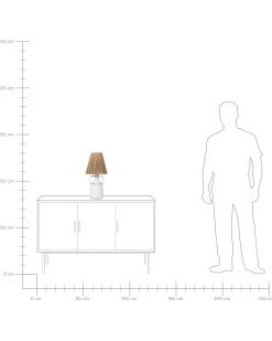 Bordlampe LARISSOS Keramik Hvid