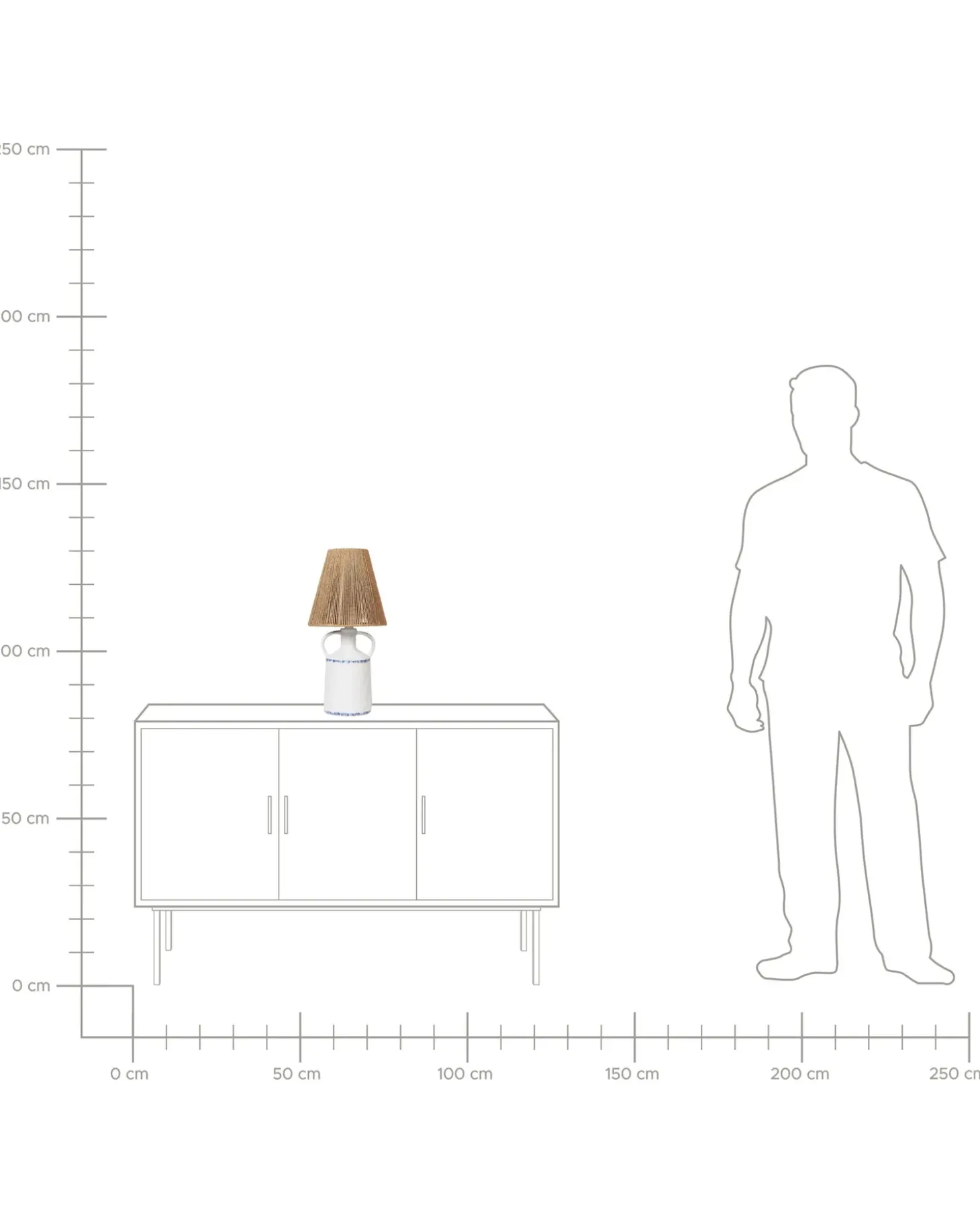 Bordlampe LARISSOS Keramik Hvid