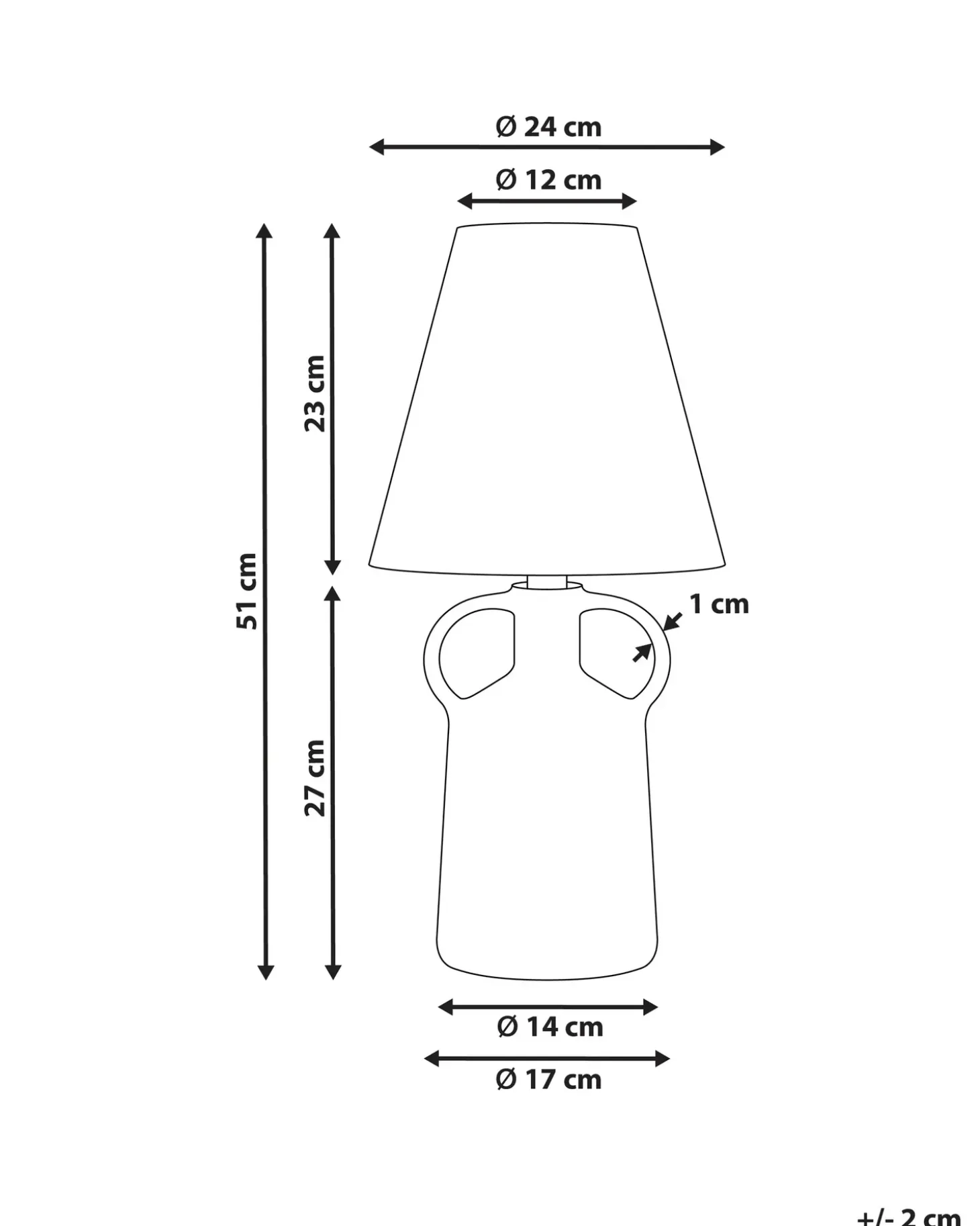 Bordlampe LARISSOS Keramik Hvid