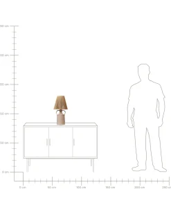 Bordlampe LARISSOS Keramik Brungrå