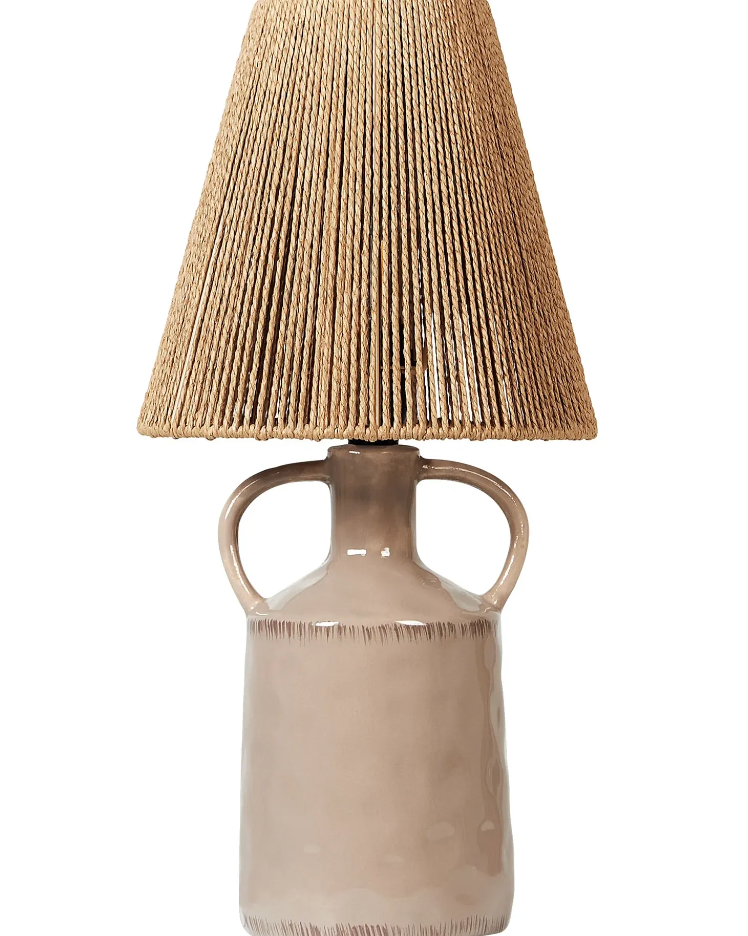 Bordlampe LARISSOS Keramik Brungrå