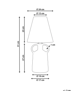 Bordlampe LARISSOS Keramik Brungrå