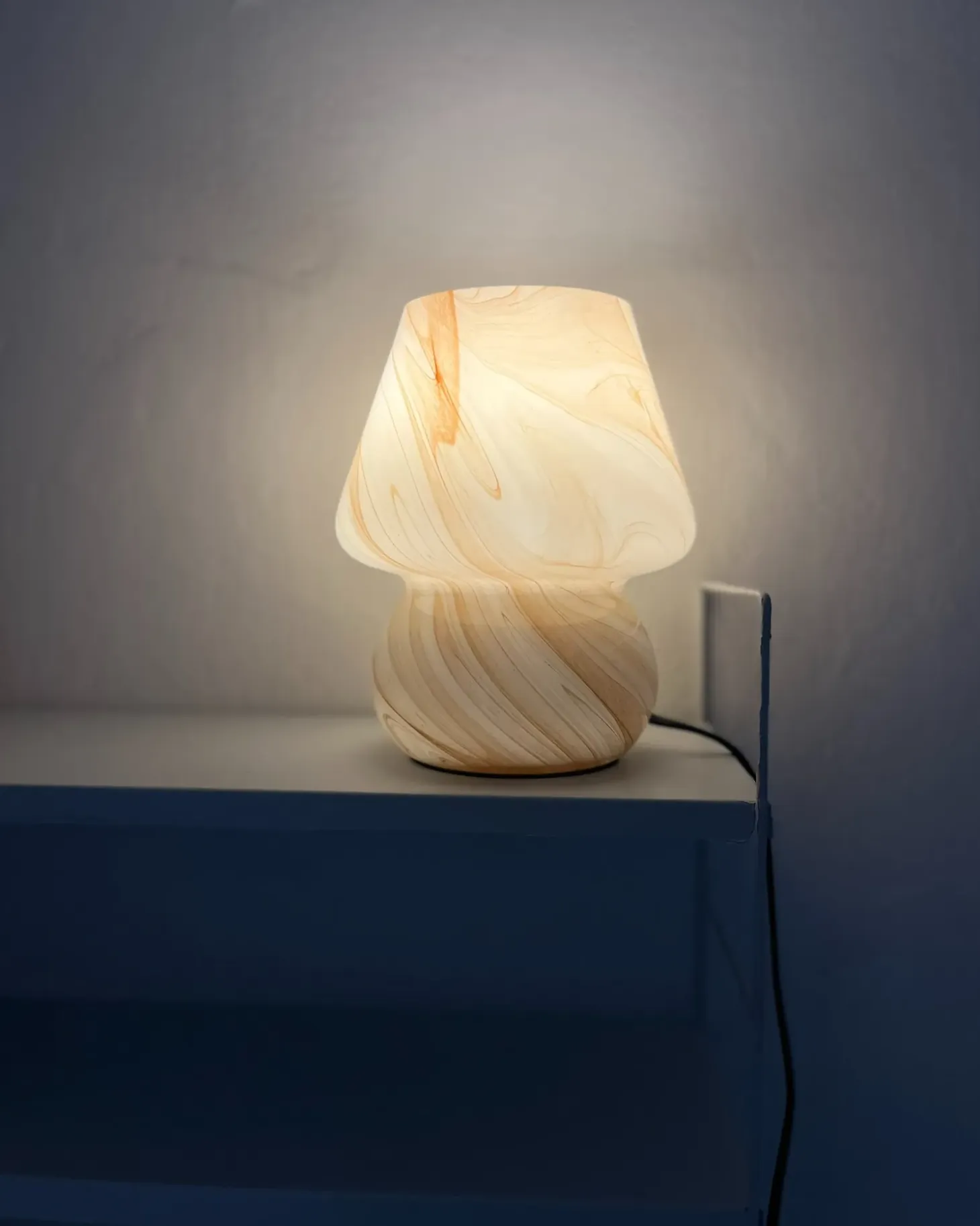 Bordlampe LOBO Glas Hvid