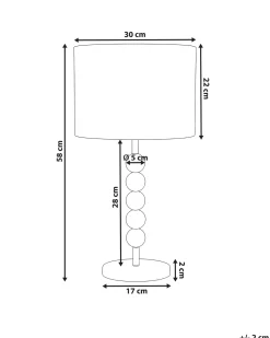 Bordlampe LOKY Metal Beige