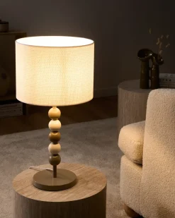 Bordlampe LOKY Metal Hvid/beige