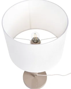 Bordlampe LOKY Metal Hvid/beige