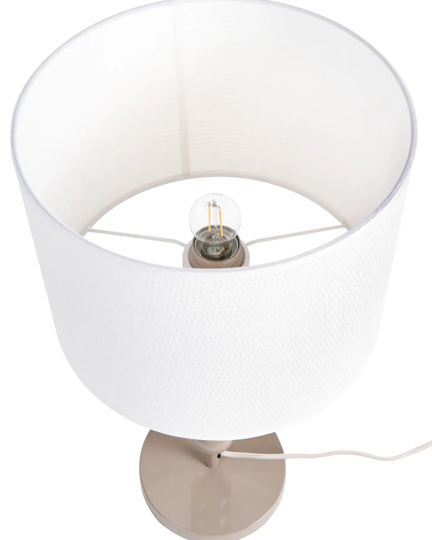 Bordlampe LOKY Metal Hvid/beige