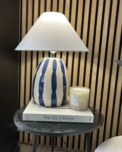 Bordlampe LUCHETTI Keramik Hvid/blå
