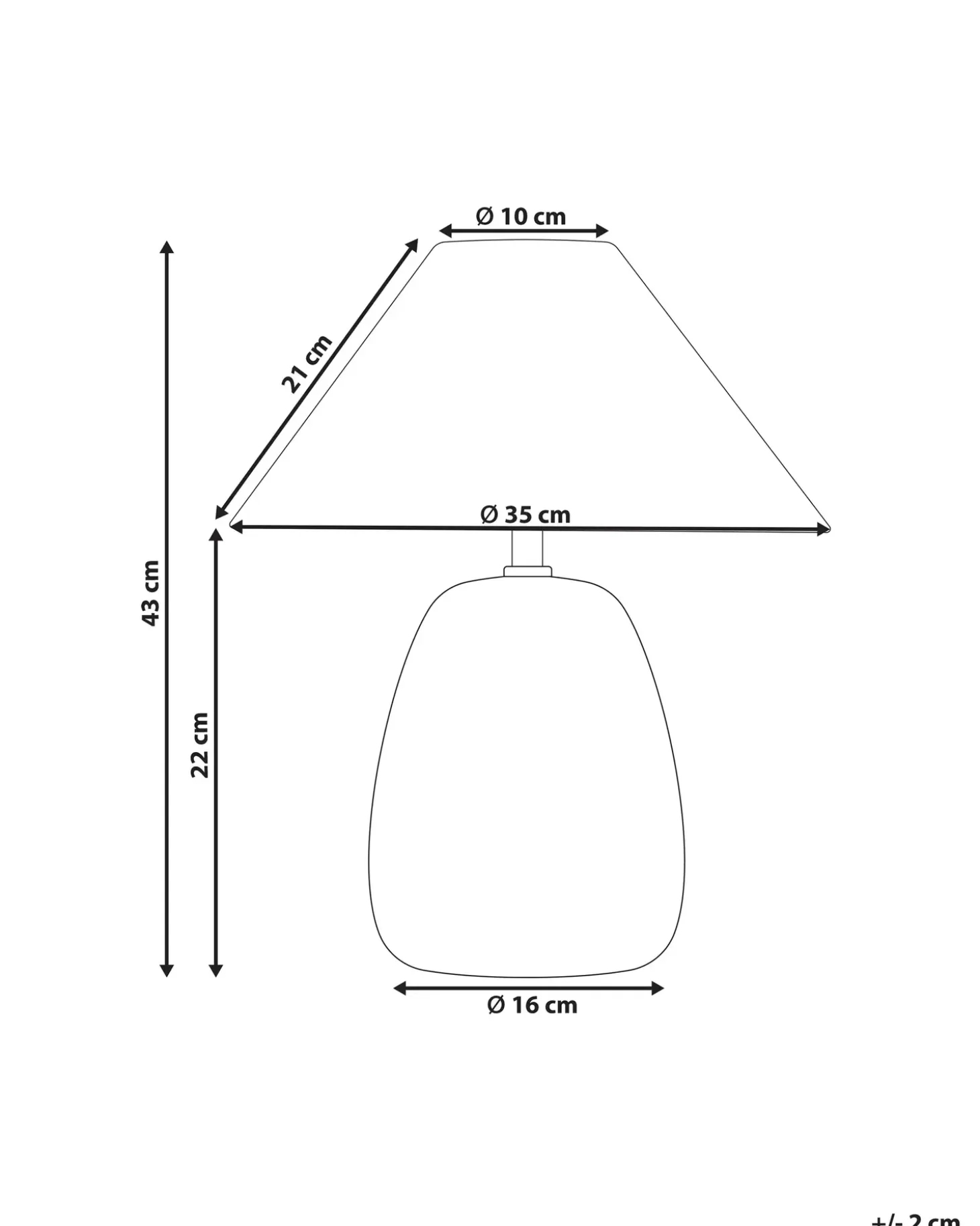 Bordlampe LUCHETTI Keramik Hvid/blå