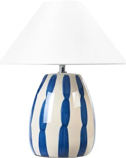 Bordlampe LUCHETTI Keramik Hvid/blå