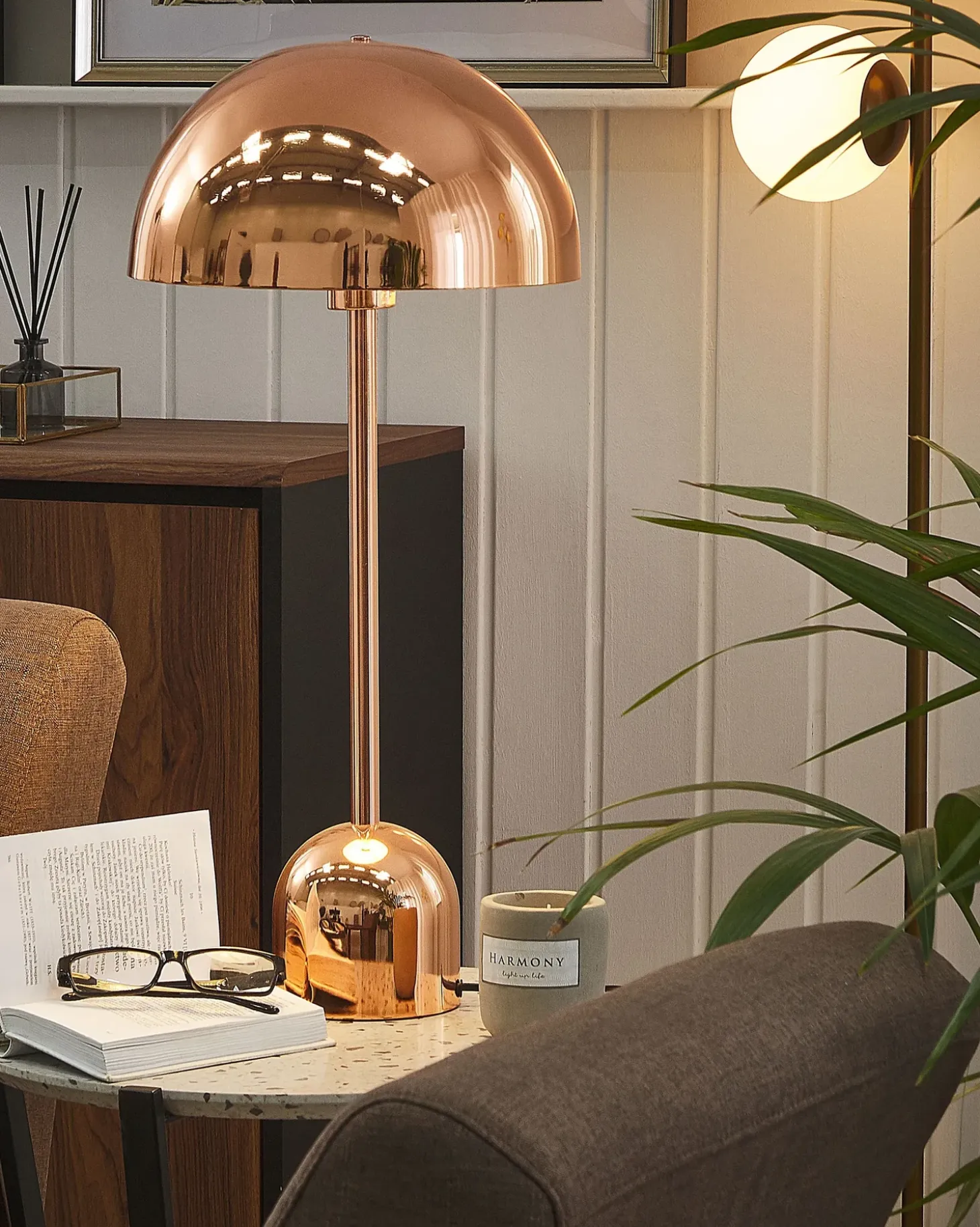 Bordlampe MACASIA Metal Kobber