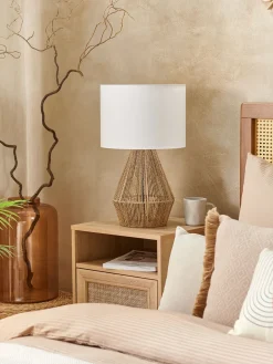 Bordlampe MALEWA papirreb Naturlig
