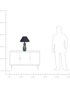 Bordlampe MATINA Keramik Sort