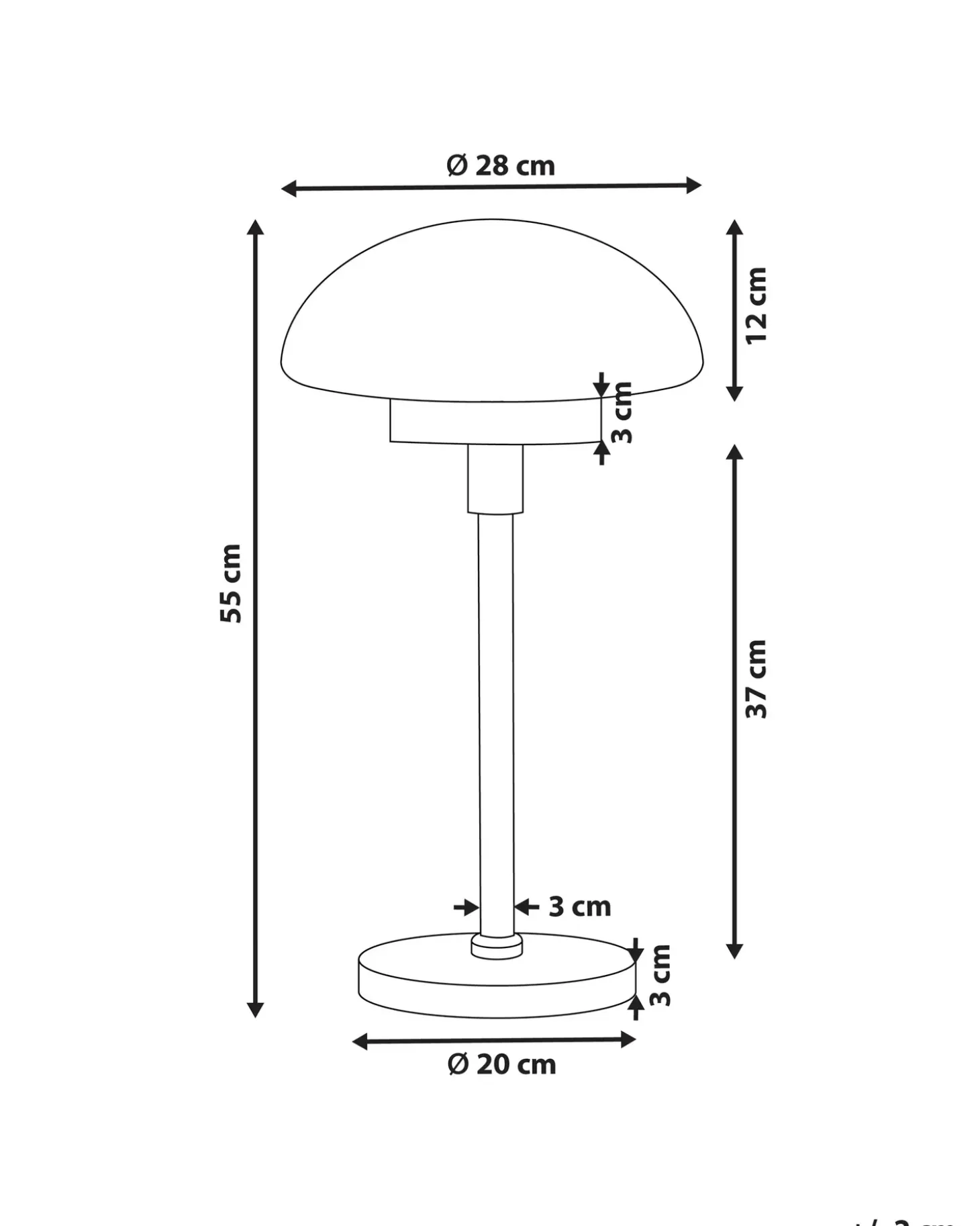 Bordlampe MINIJA Metal Sort