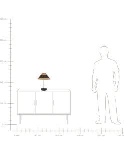 Bordlampe MOMBA papirreb Sort