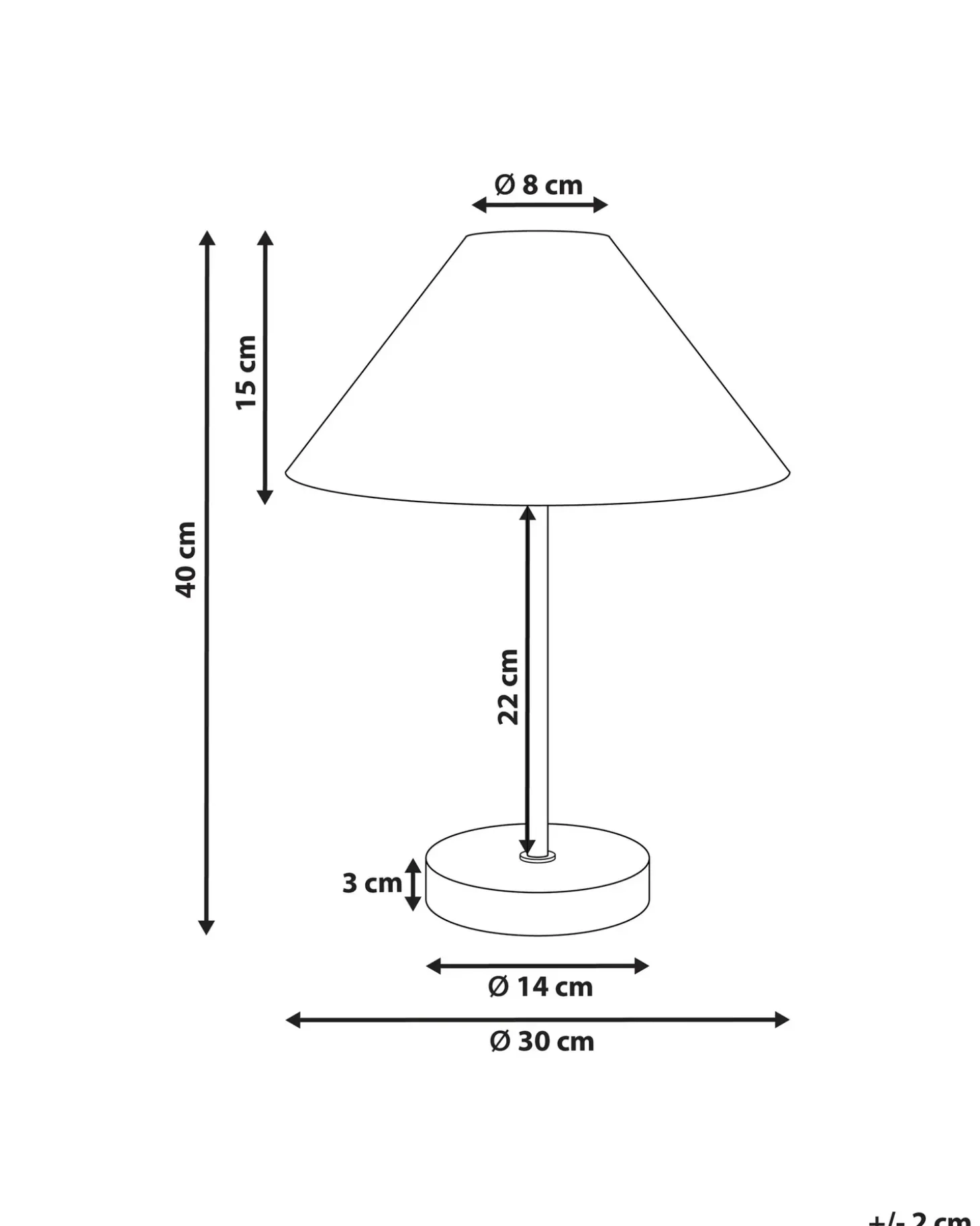 Bordlampe MOMBA papirreb Sort