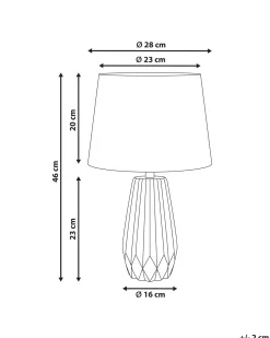 Bordlampe MONTAGUA Keramik Grå