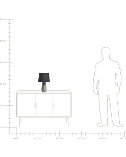 Bordlampe MONTAGUA Keramik Grå