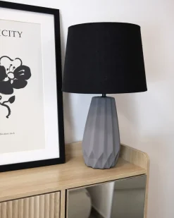 Bordlampe MONTAGUA Keramik Grå