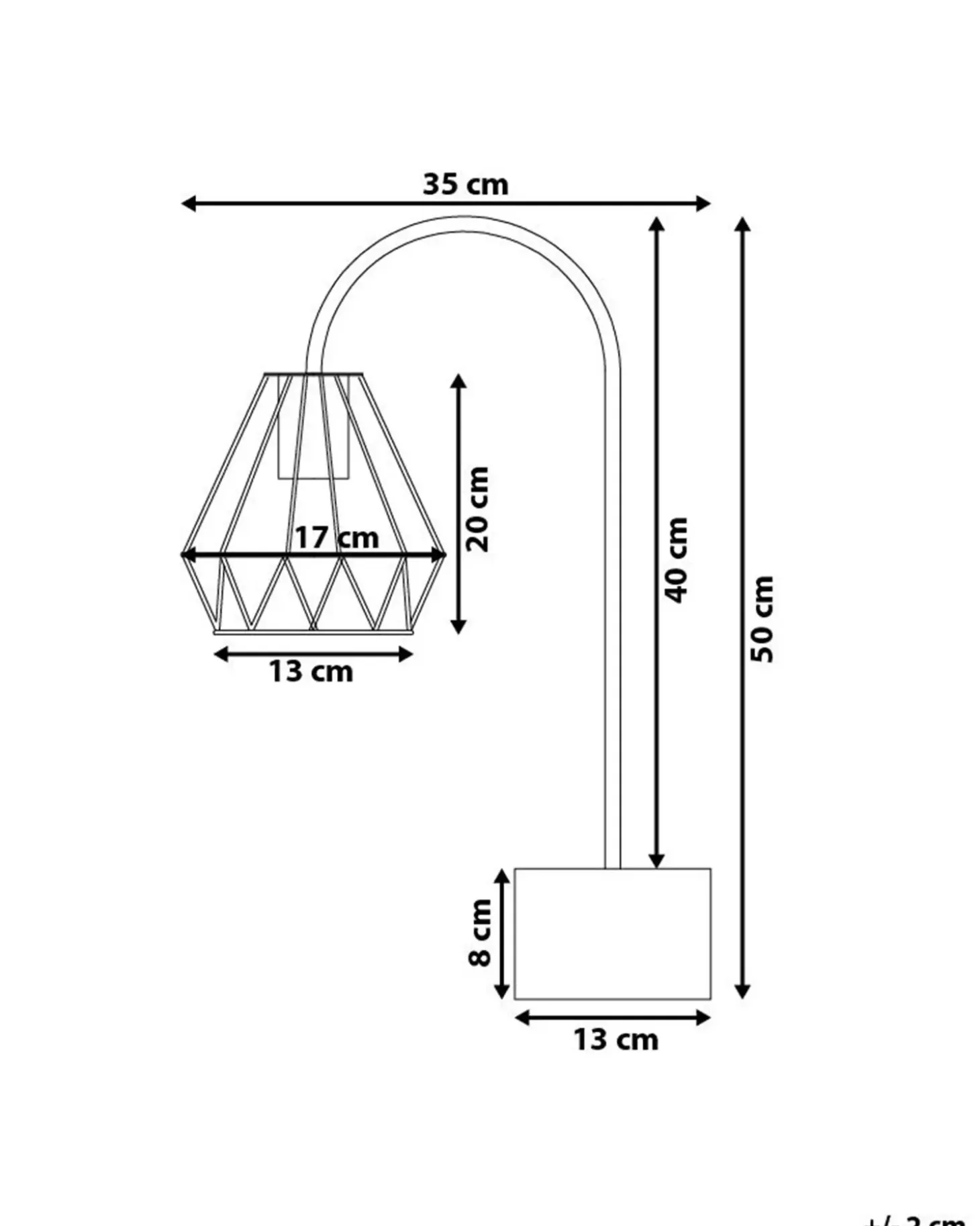Bordlampe MOONI Metal Kobber