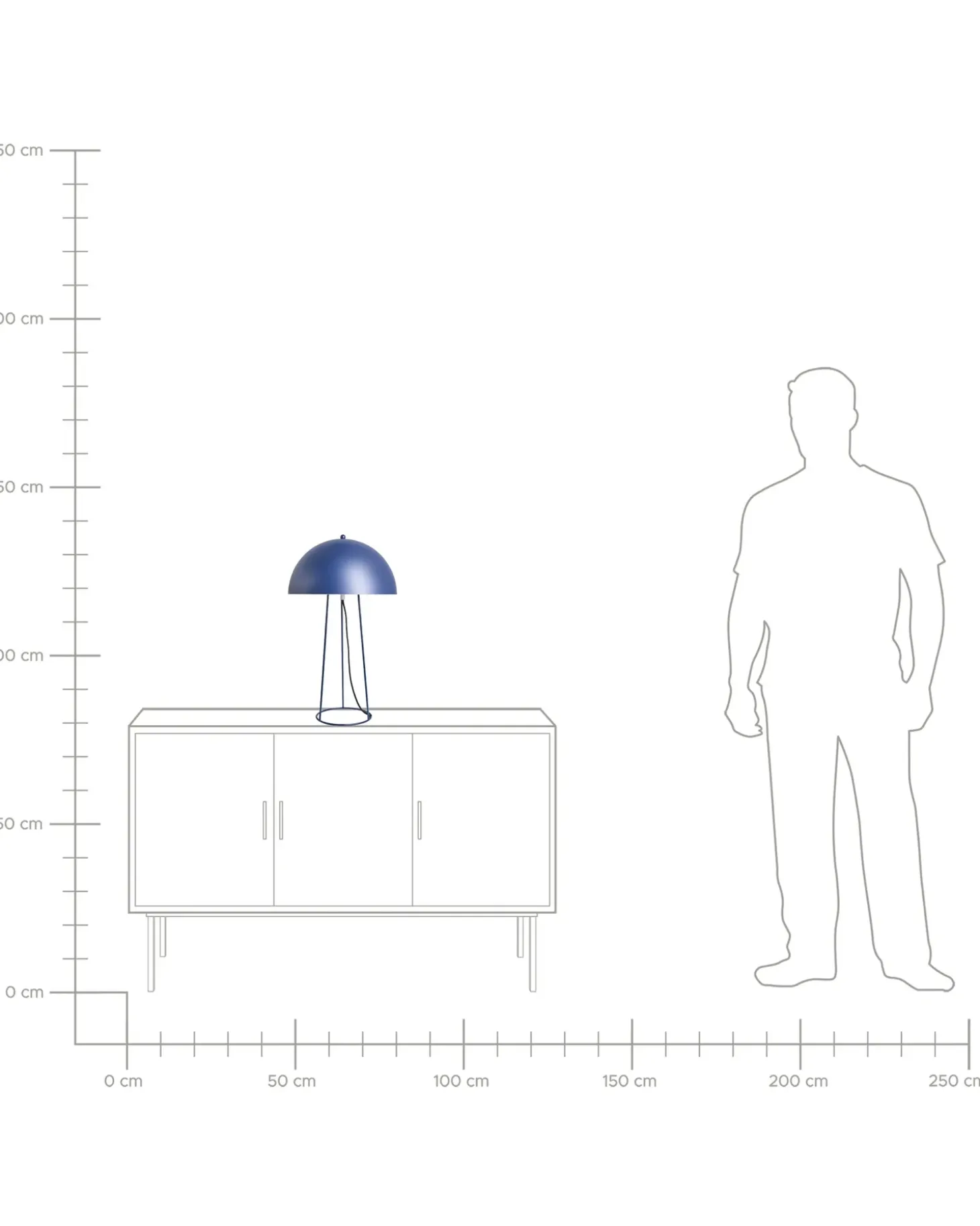 Bordlampe MOPAN Metal Blå