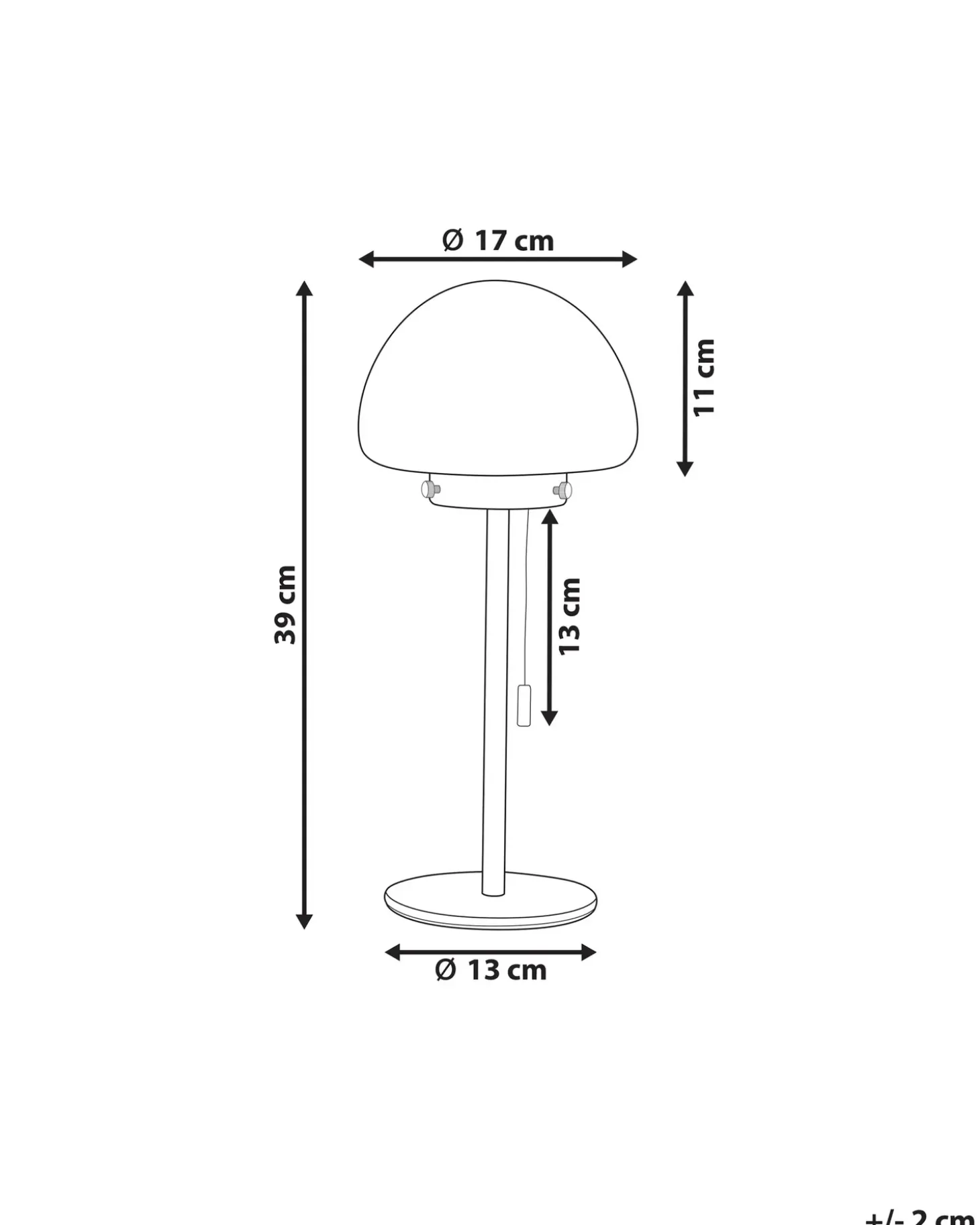 Bordlampe MORUGA Metal Sølv