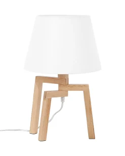 Bordlampe NALON Egetræ Brun/hvid