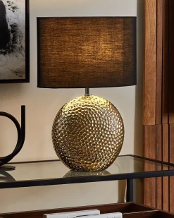 Bordlampe NASVA Keramik Guld