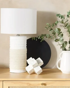 Bordlampe NAVIA Porcelæn Lys Beige