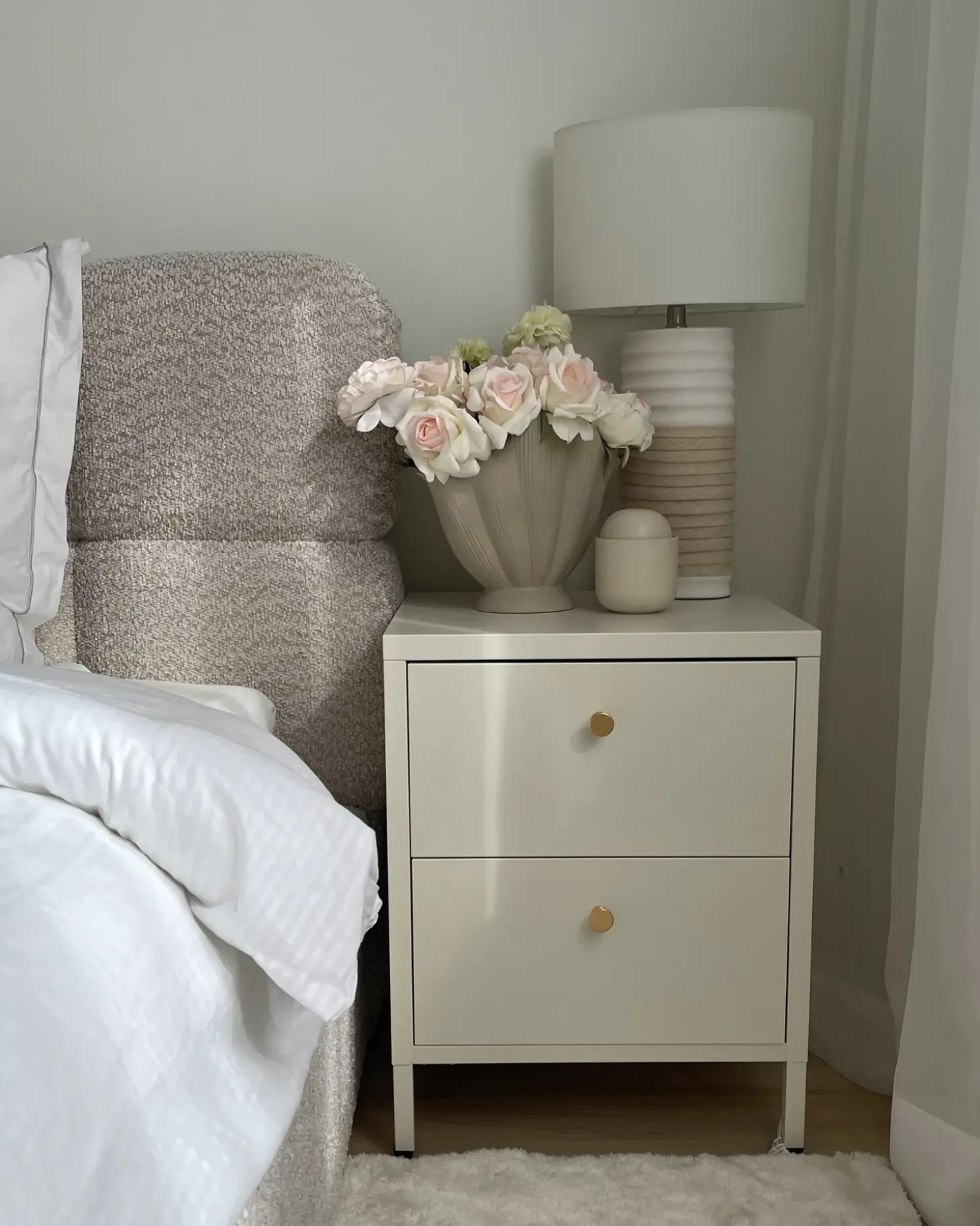 Bordlampe NAVIA Porcelæn Lys Beige