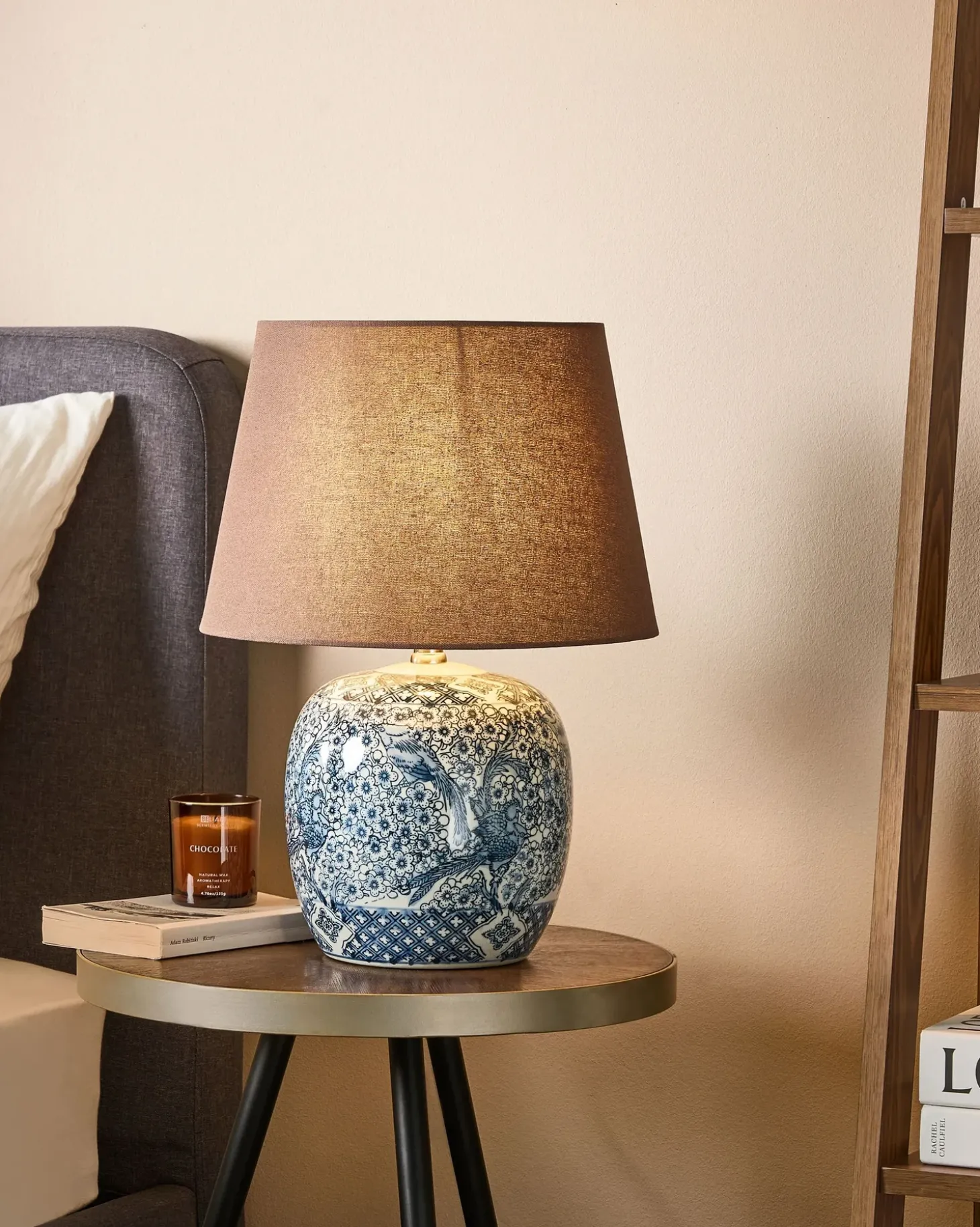 Bordlampe NEIRA Porcelæn Brun