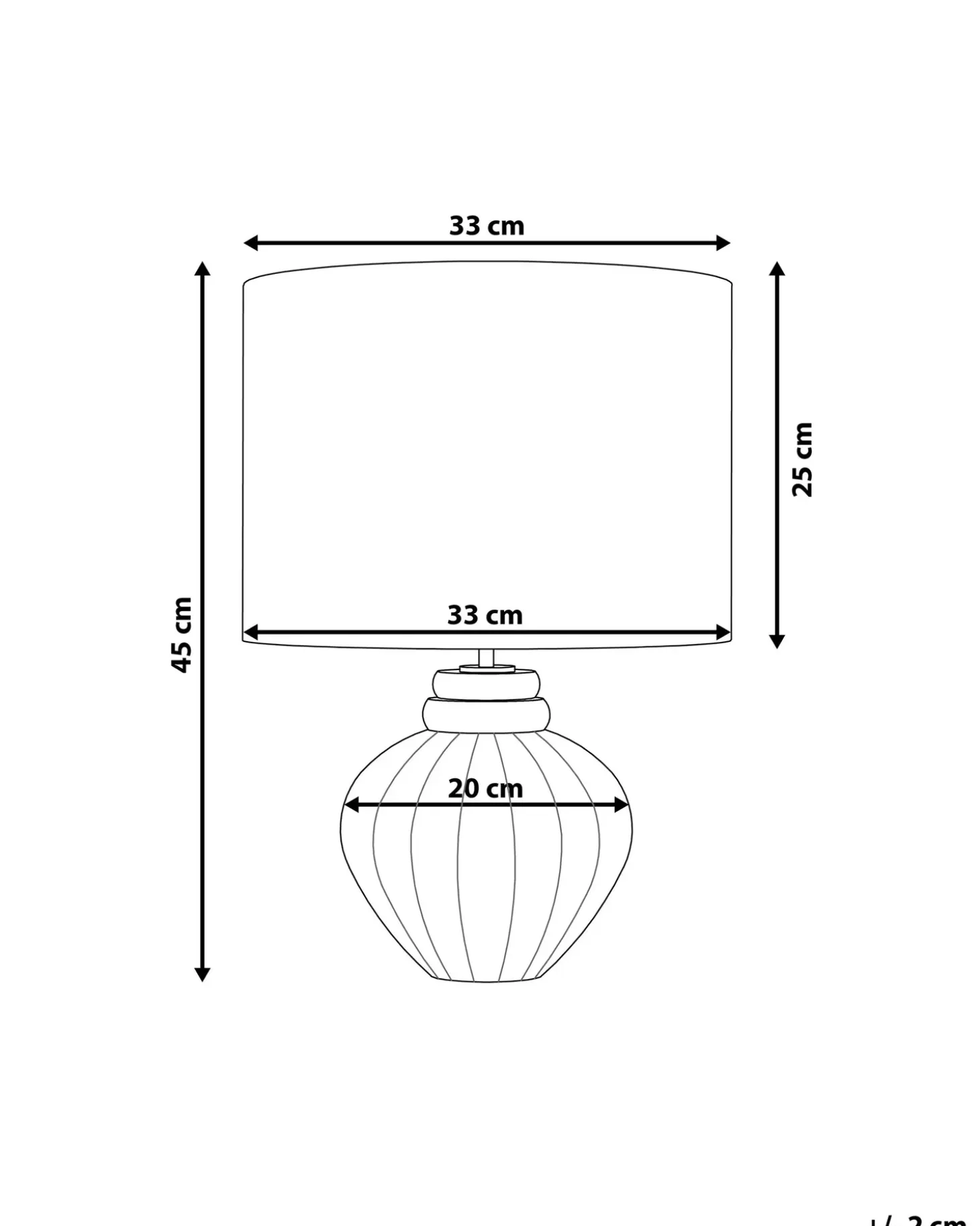 Bordlampe NERIS Keramik Cremehvid