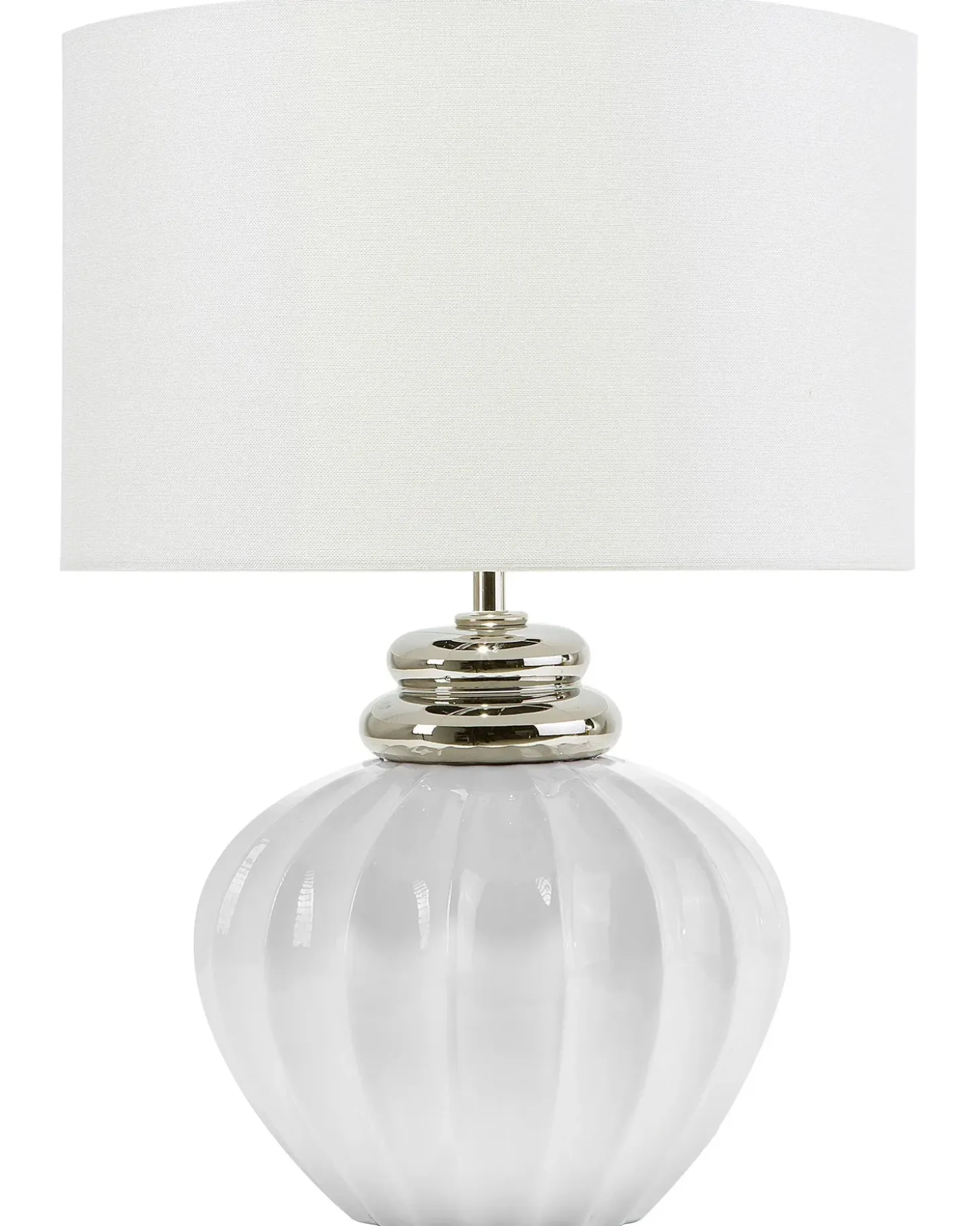 Bordlampe NERIS Keramik Cremehvid