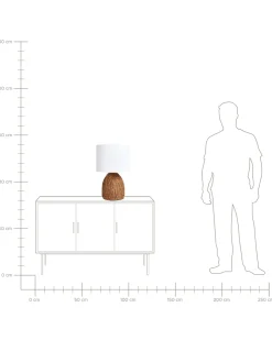 Bordlampe NILWALA Rattan Naturlig
