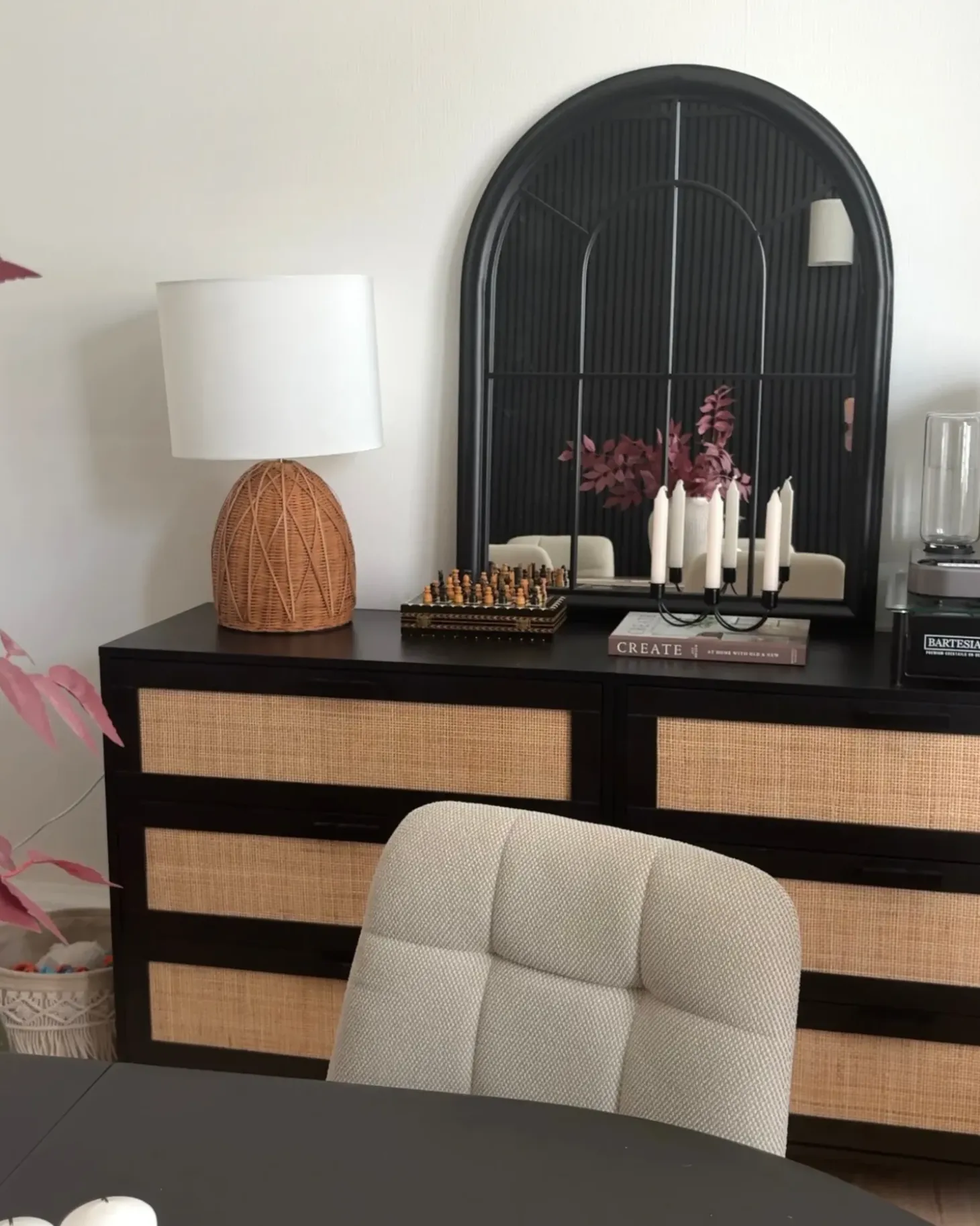Bordlampe NILWALA Rattan Naturlig