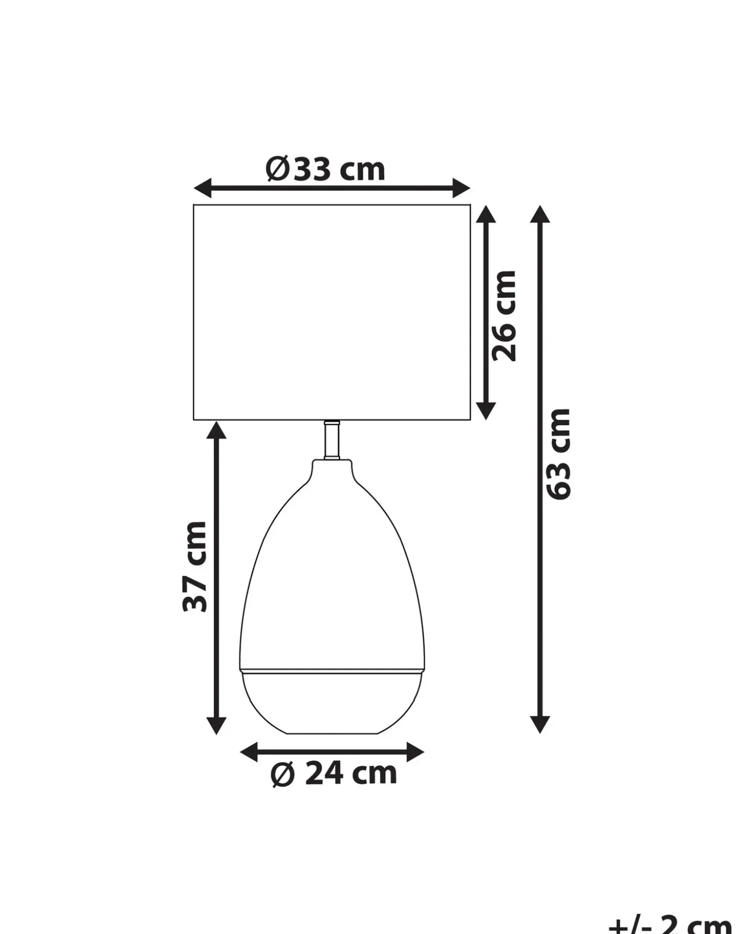 Bordlampe OKARI Glas Hvid